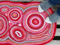 Pillar Box Blue Recycled Sweaters Rug